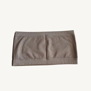 Garage Taupe Grey Ribbed Tube Top Size Small